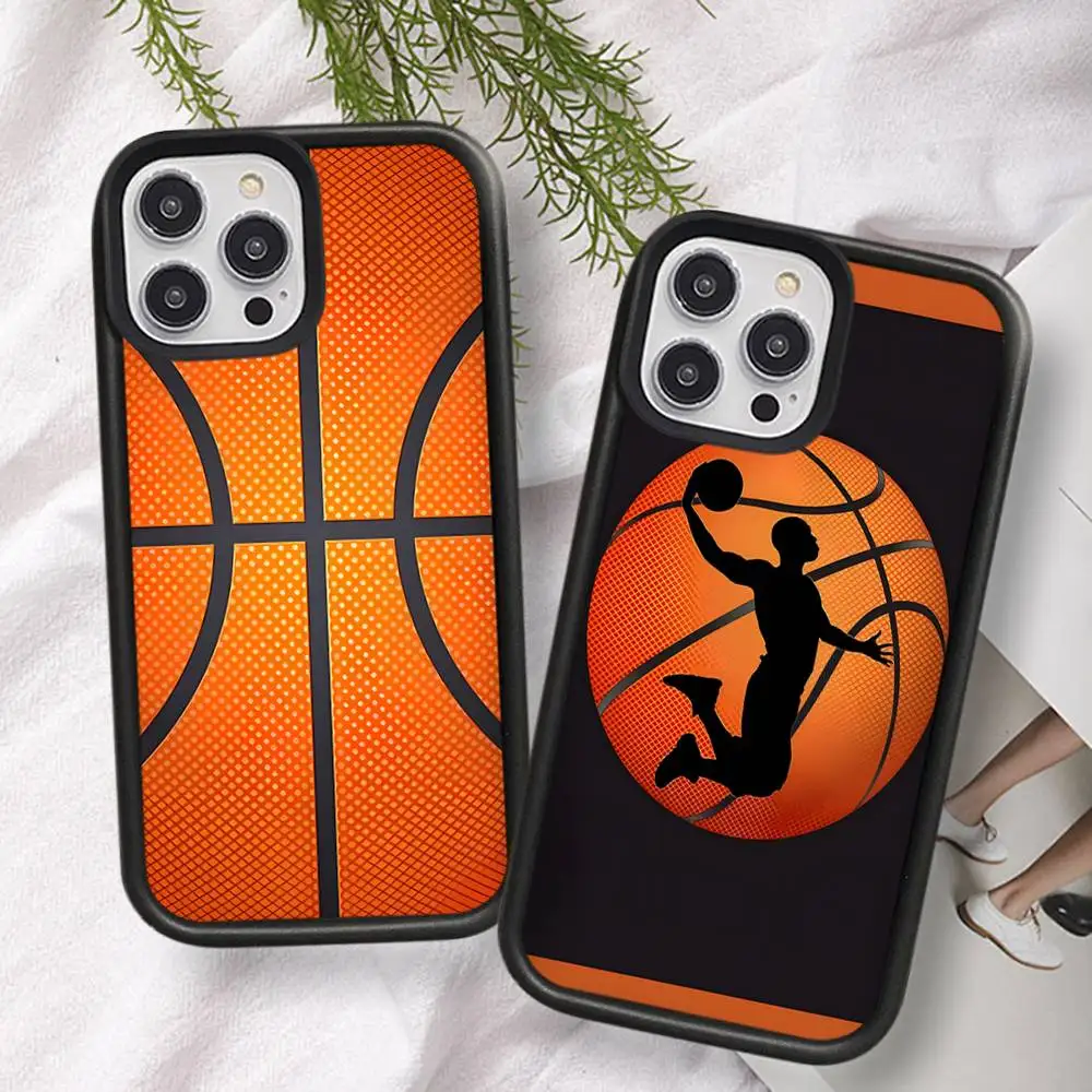 Nordic Colorful Sport Basketball Shockproof Cover For IPhone 17 16 15 14 Plus 13 12 11 Pro Max Soft Hard Phone Case
