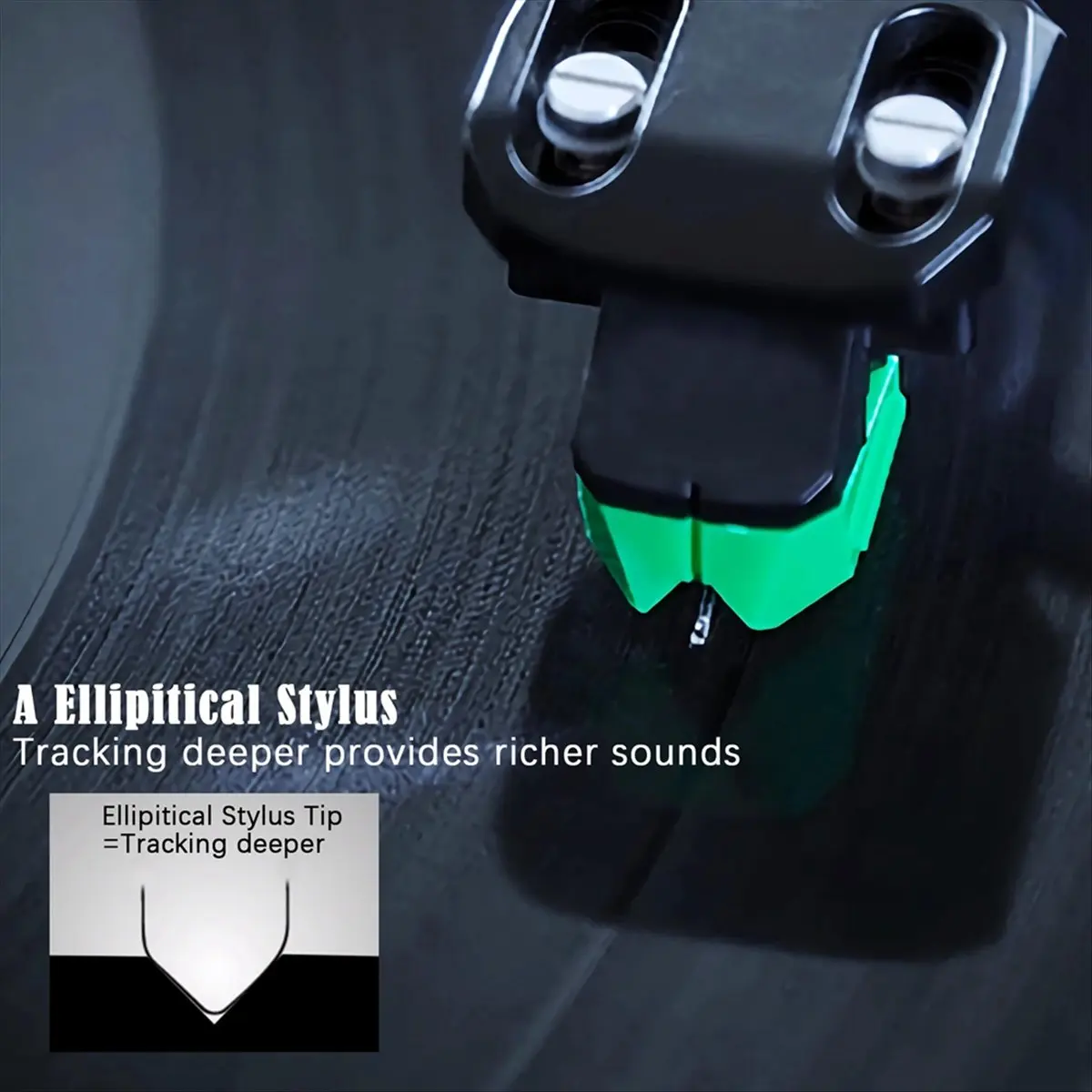 Limited Stock Record Player Needle Replacement for AT-VMN95E Stylus, Elliptical Turntable Needle for AT-LP120X