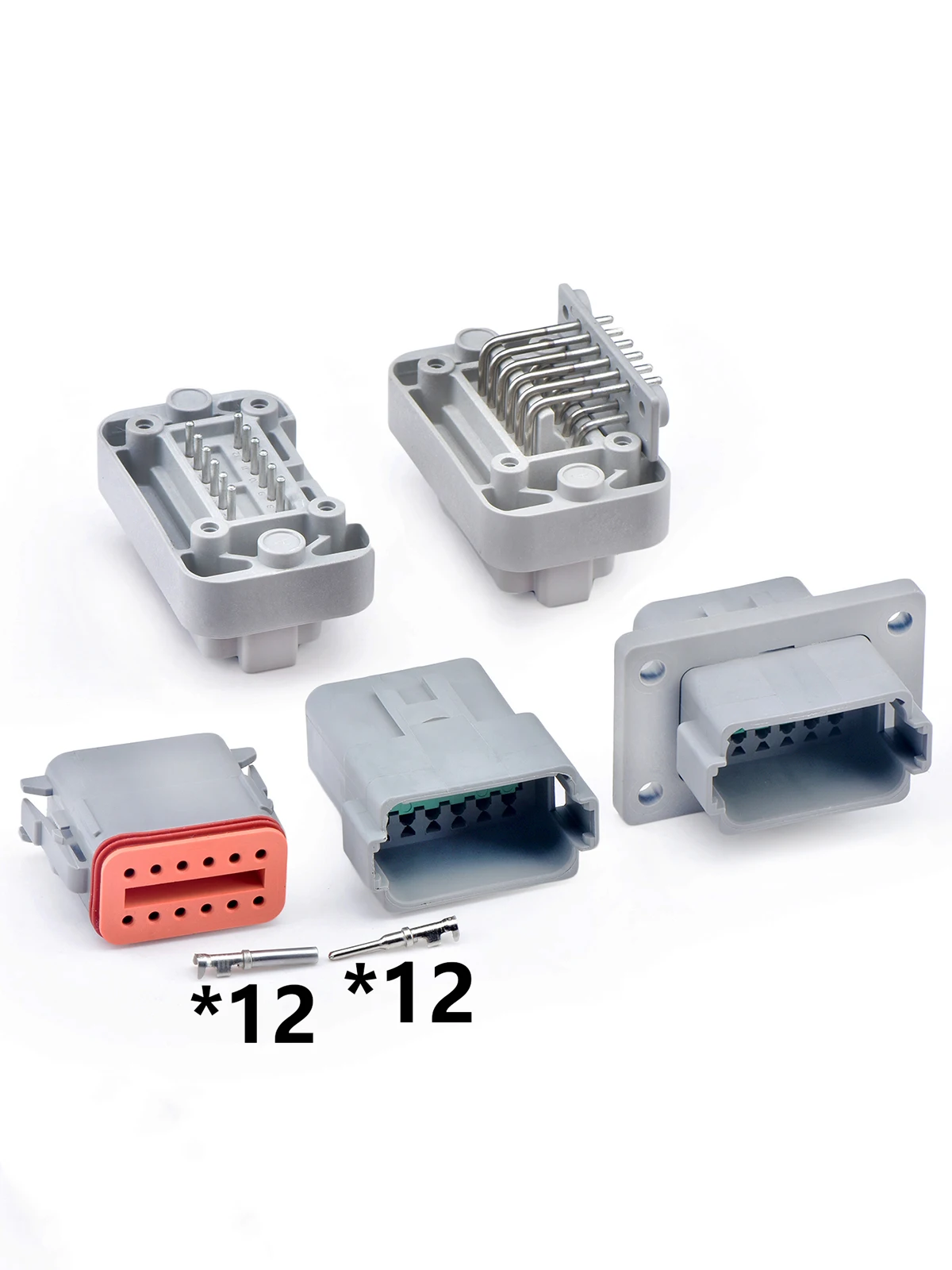 Connecteur étanche automobile à 12 broches, prise de faisceau de câbles DT06-12S DT04-12P DT04-12P-L012 DT15-12P DT13-12P pour la série Deutsch DT