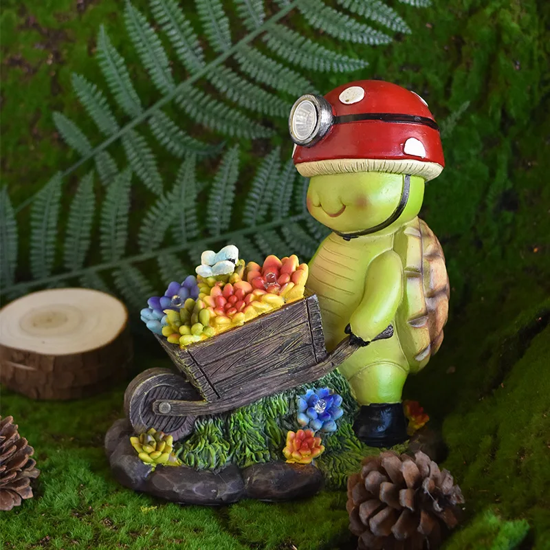 New honey resin handicraft ornaments, succulent turtle workers, yard ranches, outdoor garden decorations