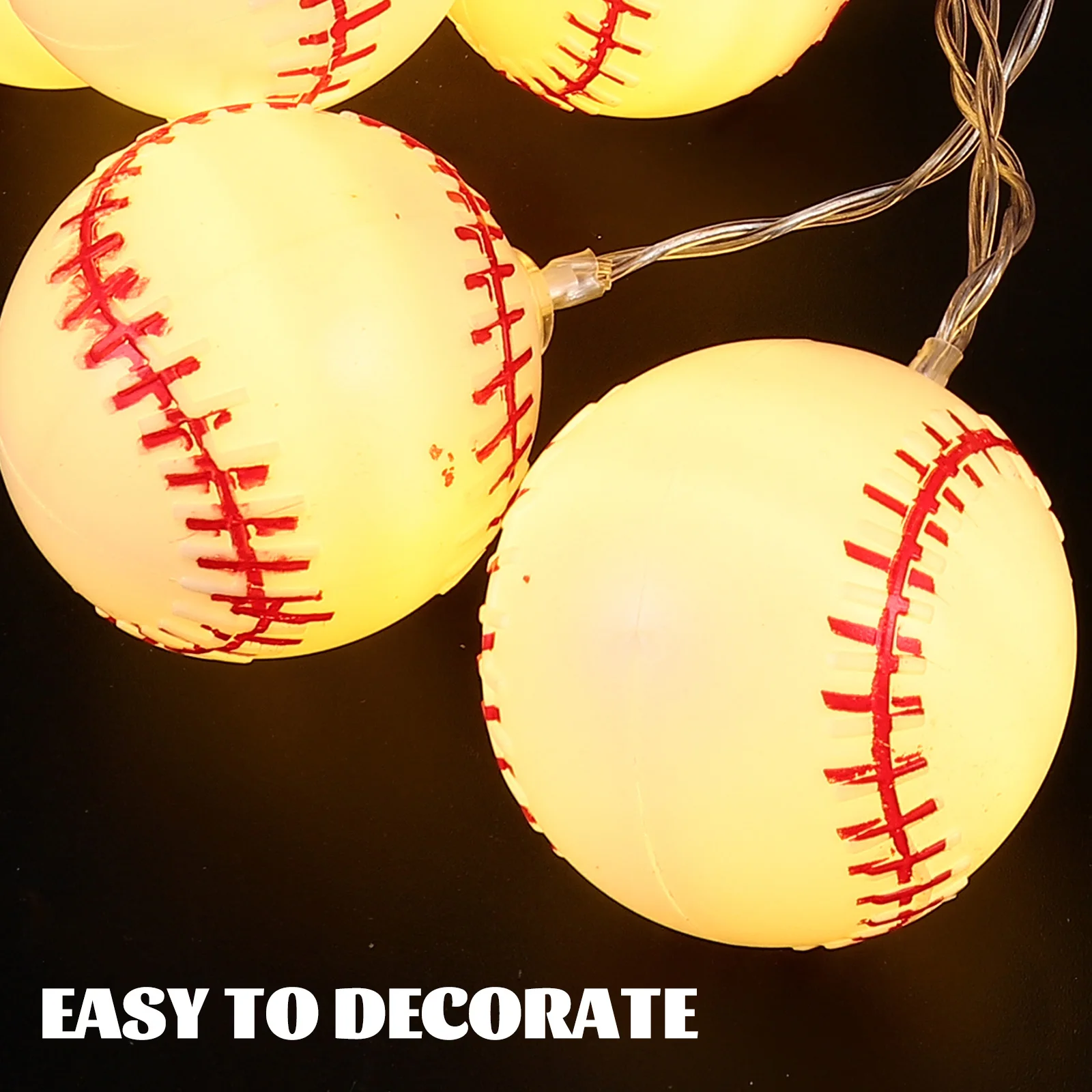 

Baseball String Lights Outdoor Decorative Lamp For Party Garden Home Sports Theme Backyard Lighting Decor