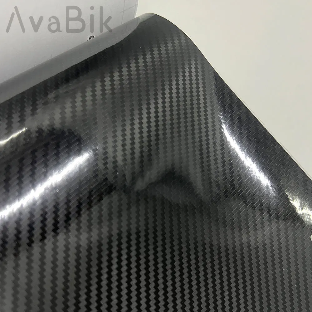 

50cm x 300cm High Quality Car 5D Gloss Black Carbon Fiber Vinyl Foil Film Wrapping Roll Sticker Decal Motorcycle Auto Styling