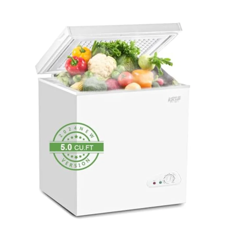 فريزر صغير الحجم مع ترموستات قابل للتعديل وسلة تخزين قابلة للإزالة لحفظ الطعام بكفاءة في المطبخ المنزلي G #1