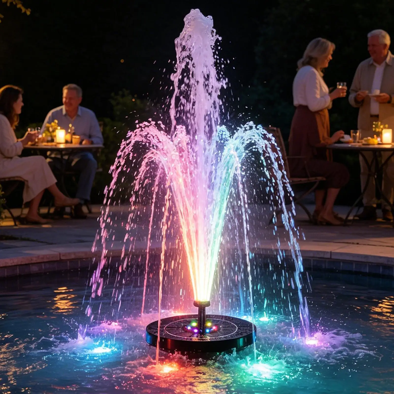 

Bird Bath Fountain with Lights Floating Solar Toys Water Fountain Pump for Bird Bath for Outdoor Garden Backyard Patio Pool Fish