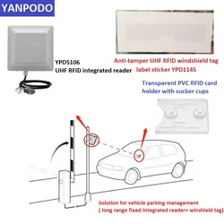 車両のアクセス制御,フロントガラス,ティント,改ざん防止,長い範囲1〜15m, 200用のuhf RFIDラベルステッカー