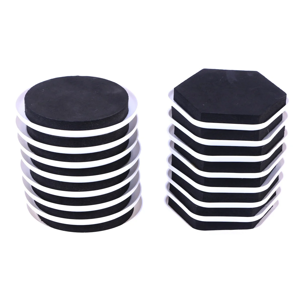 

16Pcs Furniture Sliders Heavy Duty Reusable Plastic Circle Hexagon Shapes for Moving Hardwood Laminates Carpet