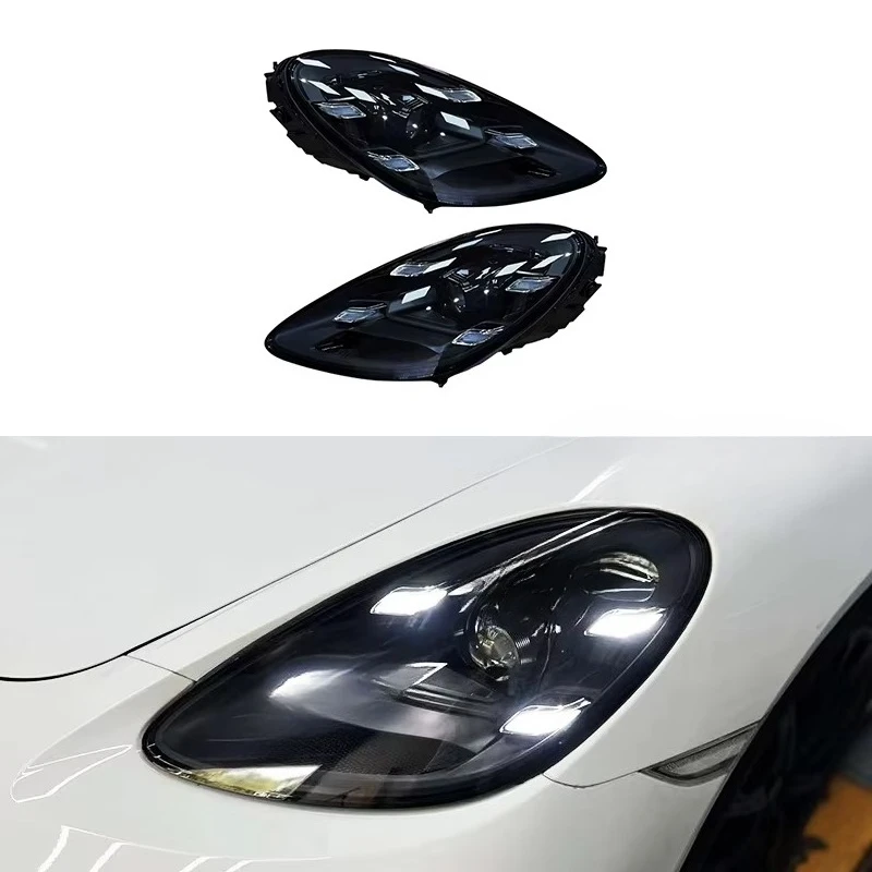 

2016-2023 Car Modification Upgrade Headlights LED Headlights, Front Bumper Headlights 718 Boxster for