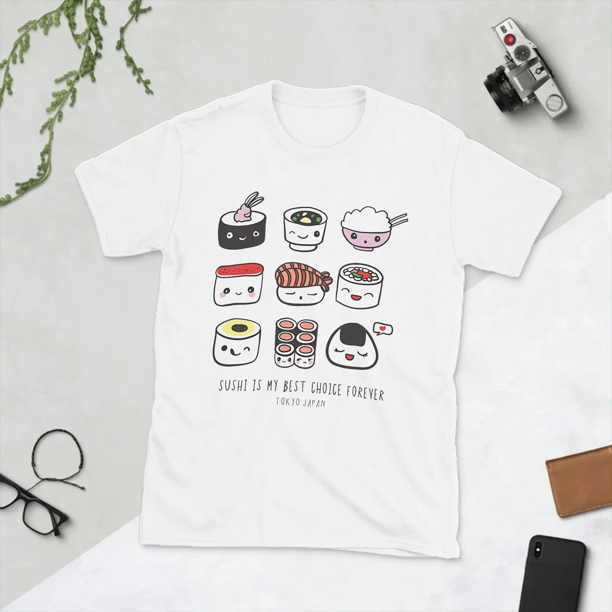 Novelty Best Choice Sushi Cute Food T-Shirts for Men Crewneck Cotton T Shirt  Short Sleeve Tee Shirt Summer Tops