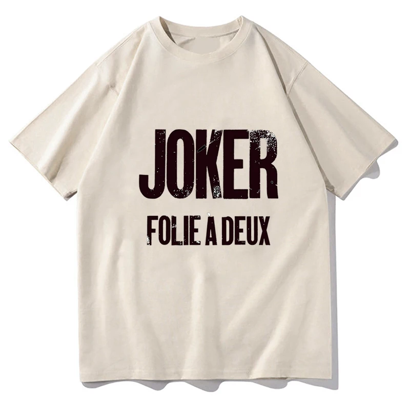 Joker Folie A Deux Movie Tshirt Women Y2K Harajuku Fans Letter Tshirt Clothing Vintage Aesthetic Men Women's Cotton Tee Shirts