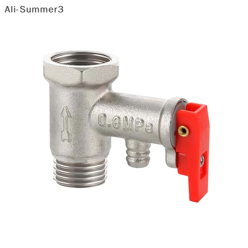 Electric Water Heater Safety Valve 1/2inch(DN15) Coppe Adjustable Pressure Reducing Spring Relief Valve For Water Heaters System