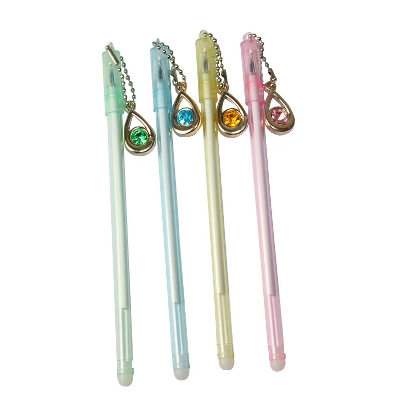 1 PCS Stationery School Supplies Cute Kawaii Creative Water Drop Gem Pendant Office Sweet Pretty Lovely Gel Pen