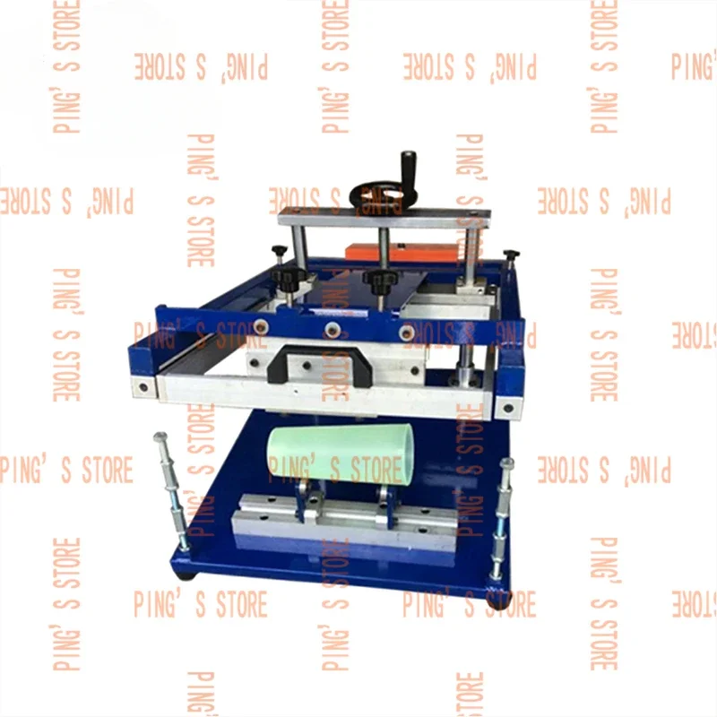 Cilindro manuale rotondo bottiglie di vetro cilindriche bicchieri di carta usa e getta stampante serigrafica per tazza di plastica