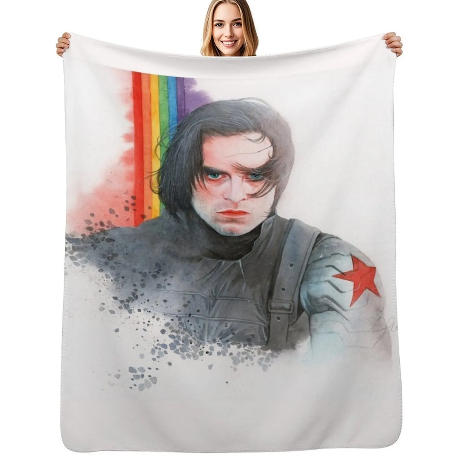 

Sebastian Stan Throw Blanket Stylish Warm Blanket for Living Room Bedroom