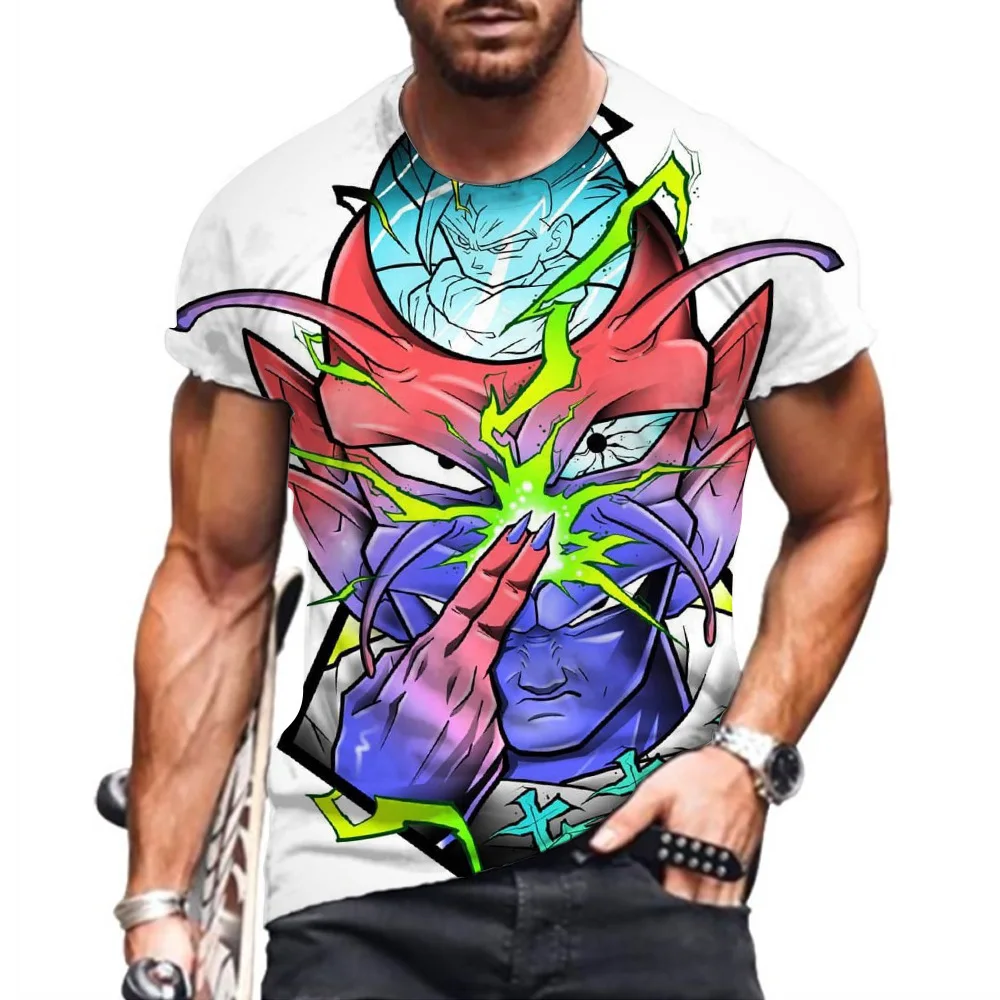 Men T Shirt Vegeta Dragon Ball Z Majin Buu Goku 2025 Short Sleeve Fashion Children High Street Anime Summer Oversized Cool Tees #3