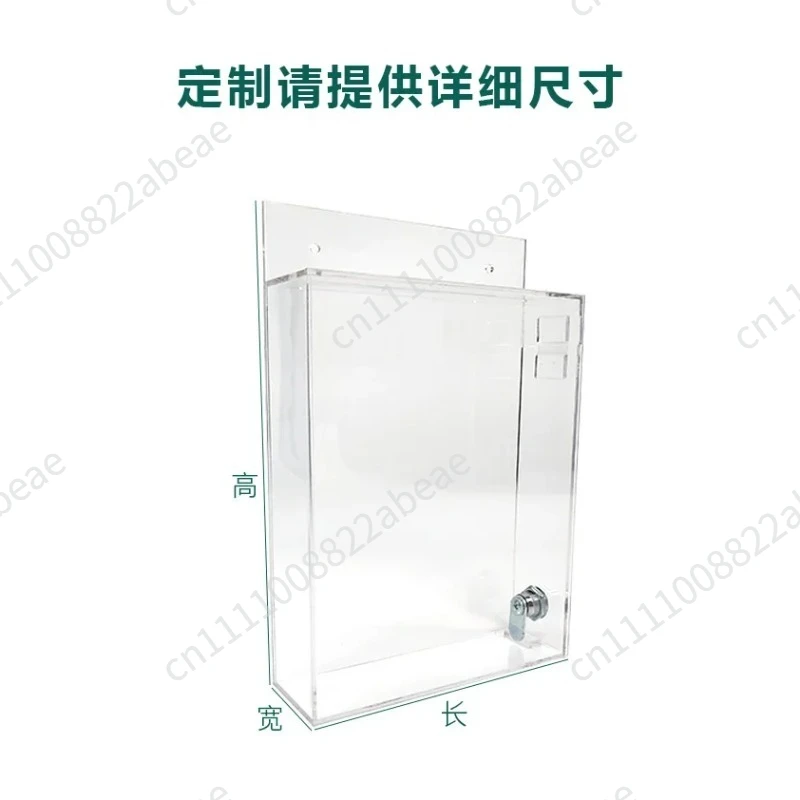 Acrylic Transparency Organic Glass Mailbox with Lock