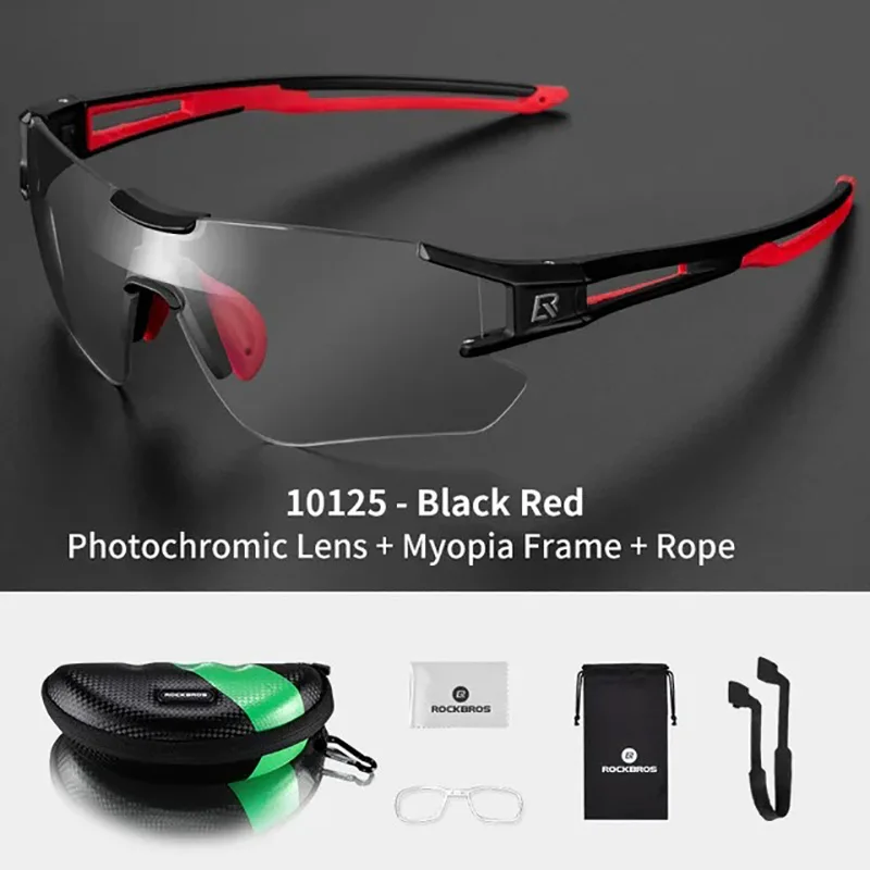 ROCKBROS Photochromic Cycling Glasses Sports Men\'s Sunglasses Bike Bicycle Glasses MTB Road Cycling Eyewear Protection Goggles