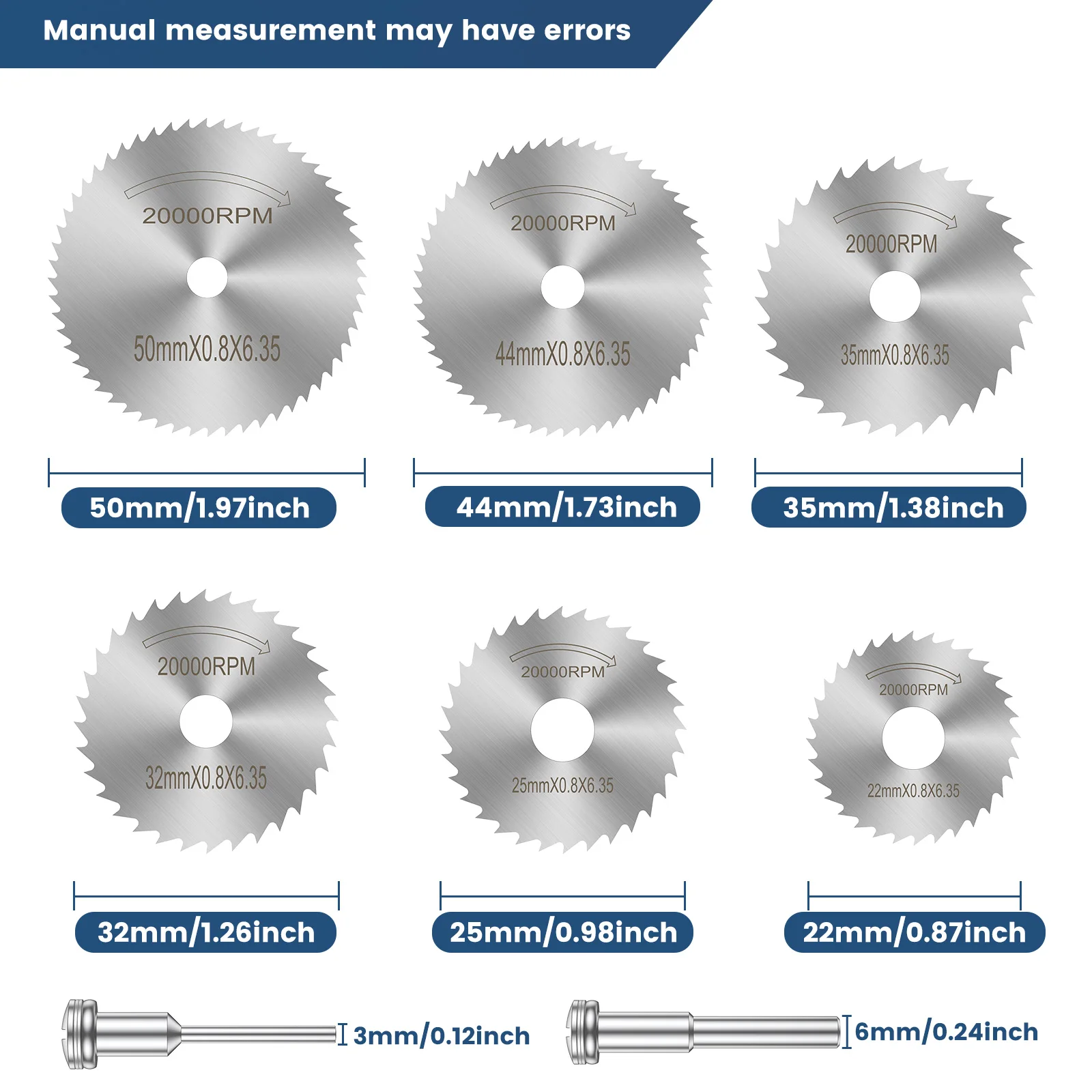 8/10 Pcs Mini Drill Saw Blades Set HSS Circular Saw Disc Wheel Cutting Blade with Mandrel for Cutting Wood PVC Pipe Soft Metal