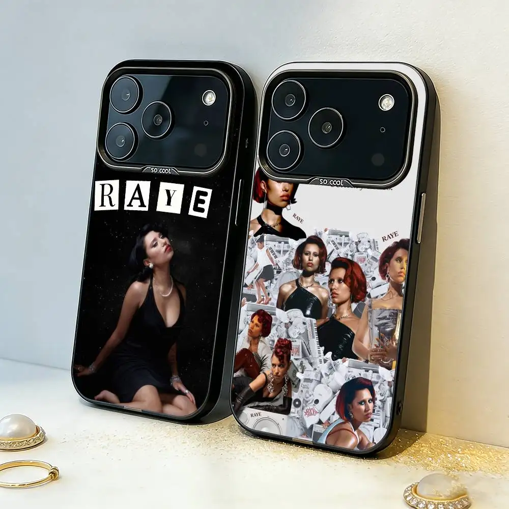 

R-Raye Singer Phone Case For iPhone17 16 15 14 13 12 Pro Max Grey Black Matte Laser Metallic Aurora Funda
