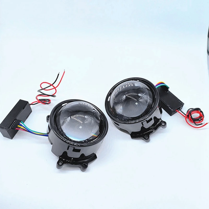 2Pieces 3 Inch Devil Eyes Lens Lights For 12V Car WIFI Control Eyes Retrofit Kits Headlight Assembly Auto Accessories