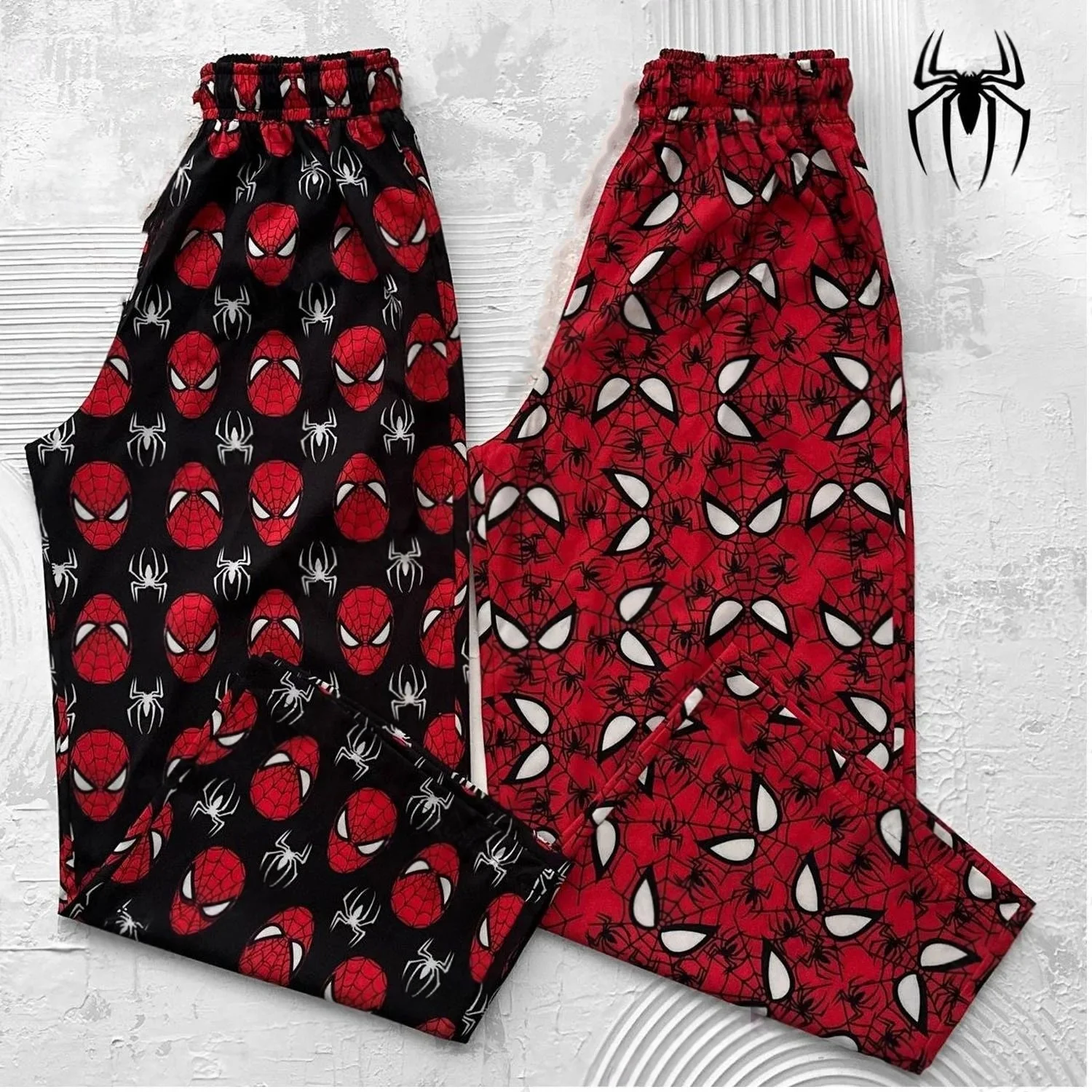 Pantalon imprimé Spider-Man 2026 pour couple, pantalon de pyjama pour adulte, super-héros rouge et n