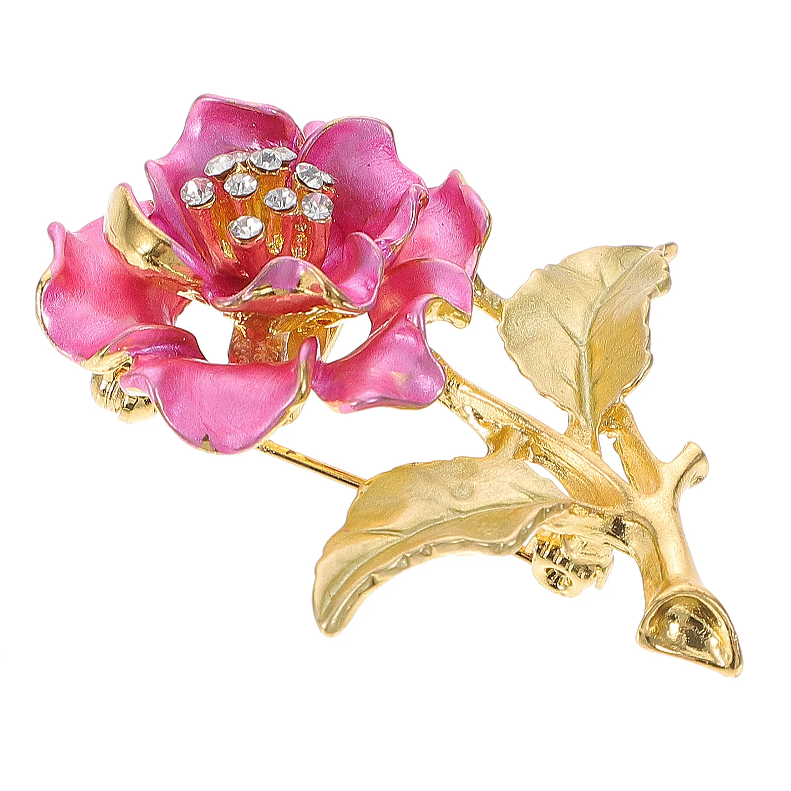 بروش سبيكة زهرة دبوس الصدر حجر الراين مجوهرات الزخرفية هدية للنساء حفل زفاف عيد الحب #4