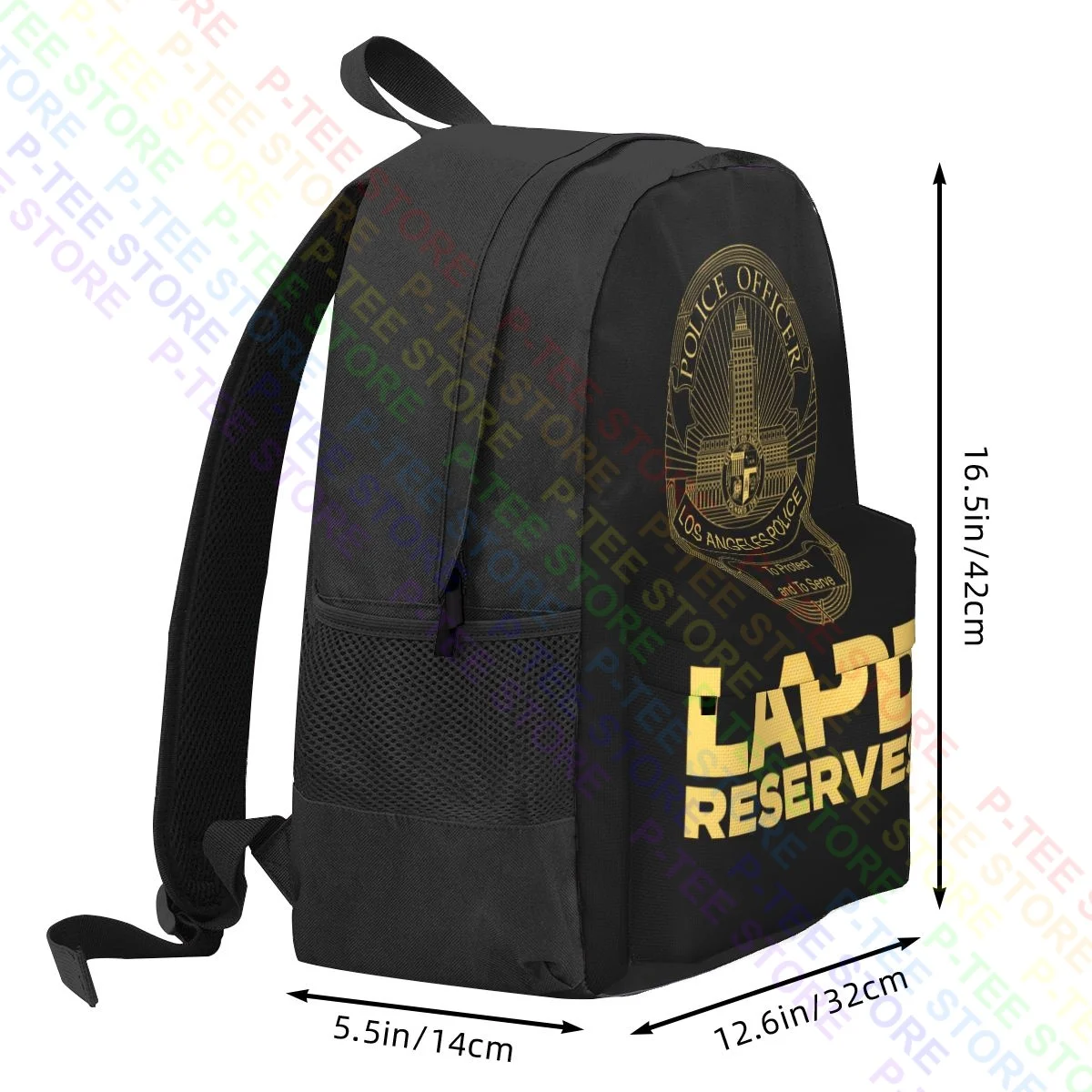 Lapd Los Angeles Police Dept Reserves Recruiting Med Lec 1St Responder Large Capacity Backpack Swimming Art Print