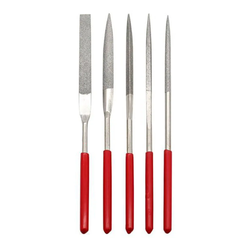 

5pcs Diamond Needle File Set Metal Stone Glass Ceramic Wood Carving Craft Files Metal Files Hand Tools 3x40mm 4x160mm 5x18omm