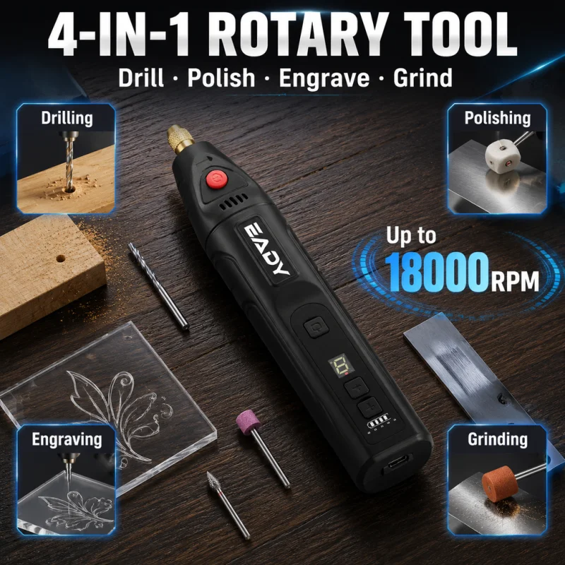 USB Rechargeable Cordless Mini Electric Drill Rotary Tool – Engraving Pen for Metal Polishing, Model Making, Acrylic Carving