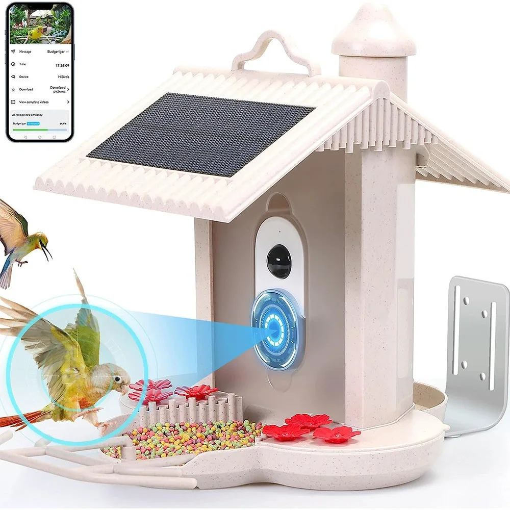 

2024 Love Home Solutions AI Bird Feeder Explosion Smart Repel Squirrels Solar with Cross-Border Bird Recognition Camera