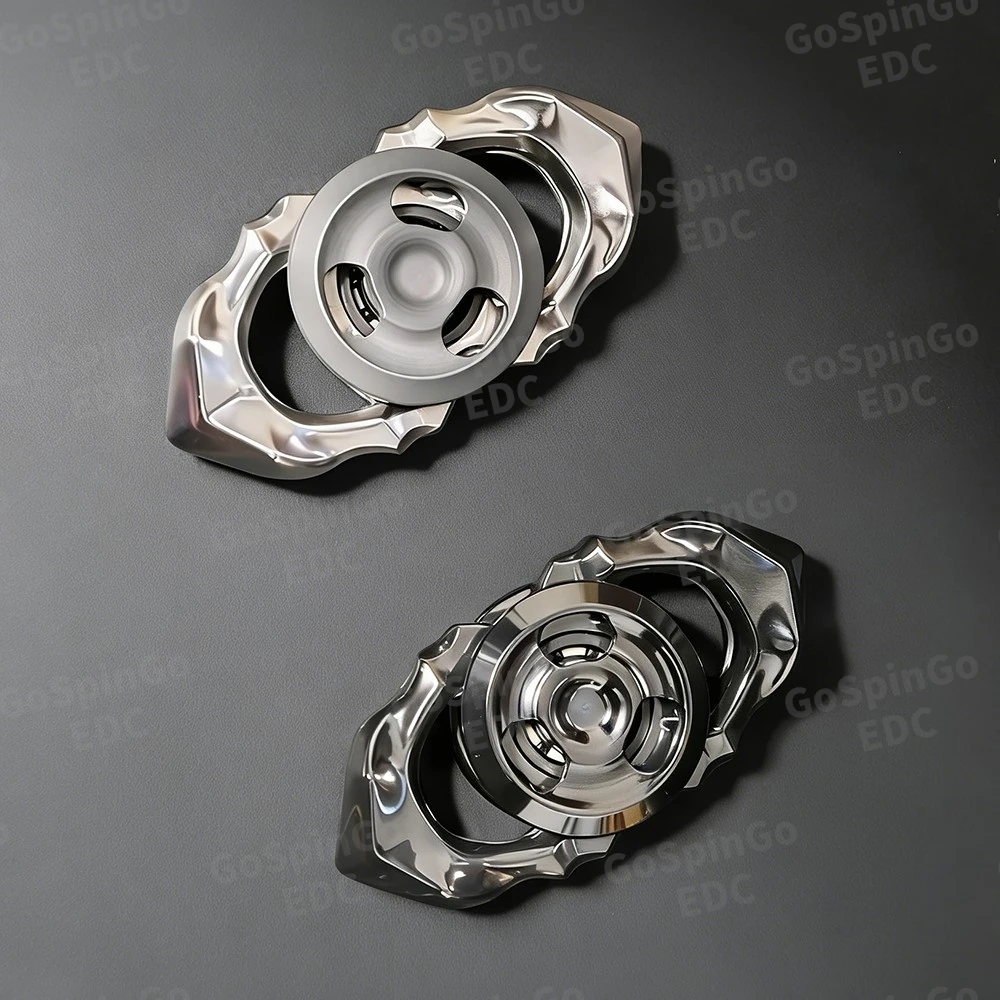 LQ EDC Spine And Wind 2.0 Fidget Spinner Acciaio inossidabile Titanio Zirconio Fidget Toys per adulti Giroscopio