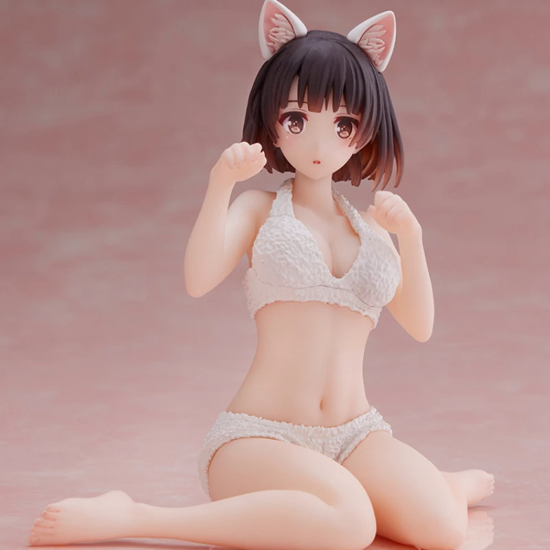 TAITO Coreful Original:Katou Megumi Cat home clothing 12cm PVC Action Figure Anime Figure Model Toys Figure Collection Doll Gift