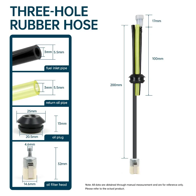 1/2/5 Stück Kraftstoffrohr-Filter-Set für Kettensäge, Rasenmäher, Rasentrimmer, Universeller Kraftstofftankfilter, Ölschlauch, Kraftstoffschlauch, Gartenwerkzeuge – Detail 3