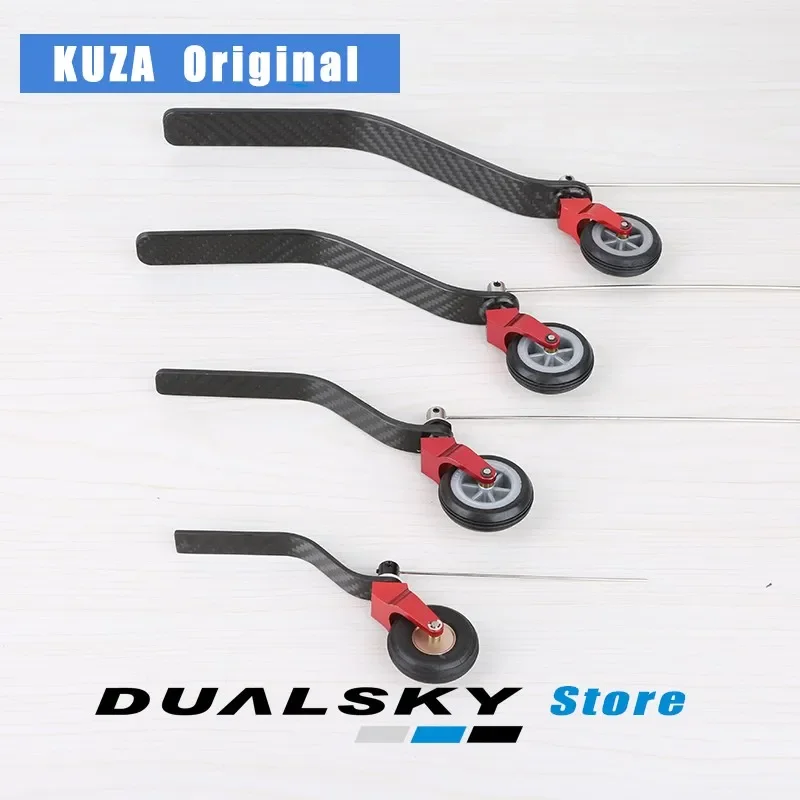 KUZA mais novo direção completa de fibra de carbono CNC liga roda traseira COMBO 4 tamanhos para 30CC ~ 220CC aeronave avião roda traseira de carbono