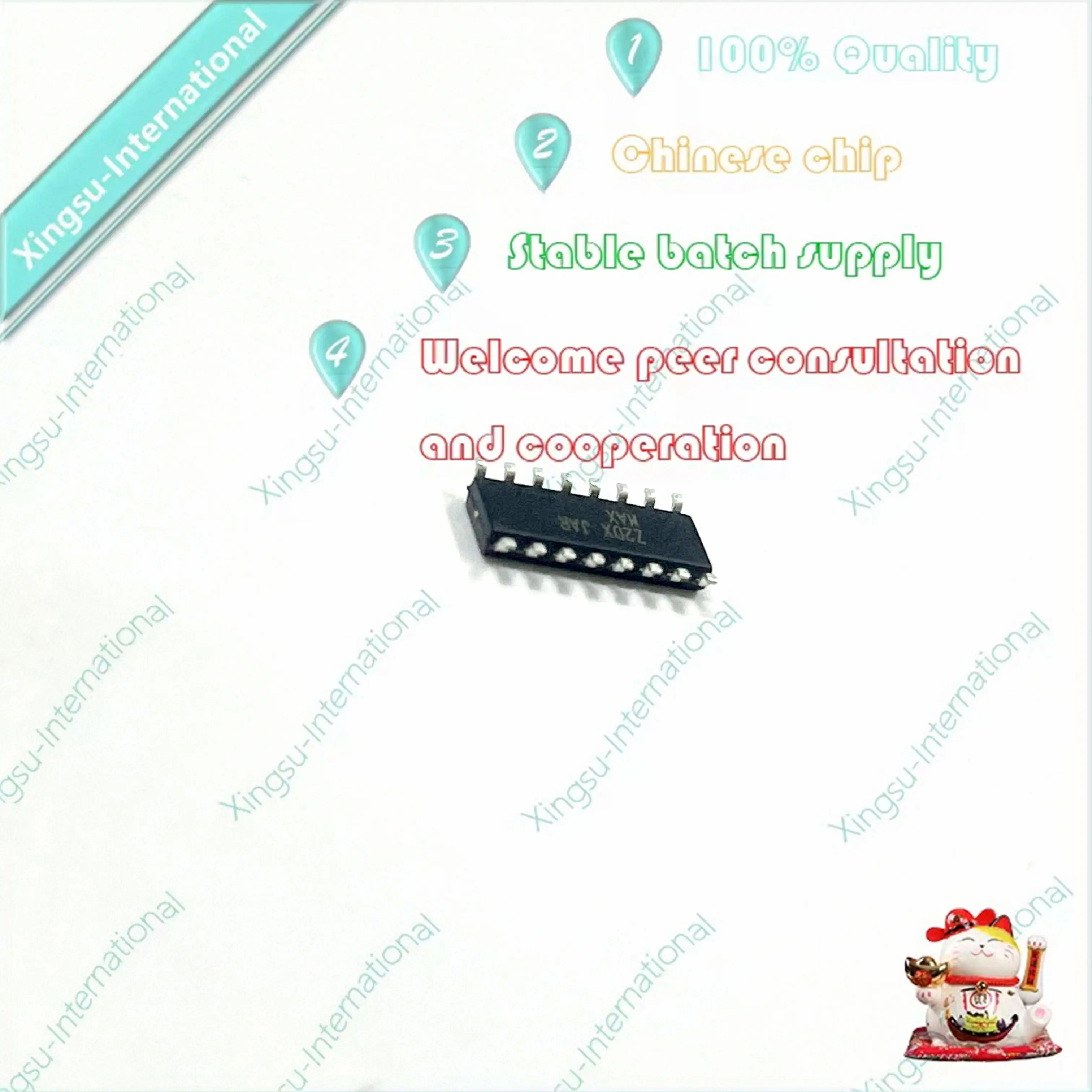 1 buah/potong asli autentik MAX3232ESE + T MAX3232 paket SOIC-16 RS232 IC Transceiver