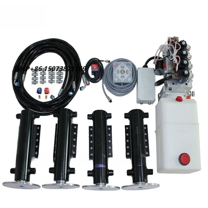 Motorhome Accessories Four Jacks Lifting Set Auto Leveling System 300-600mm Lift Height Hydraulic Lifting Jacks