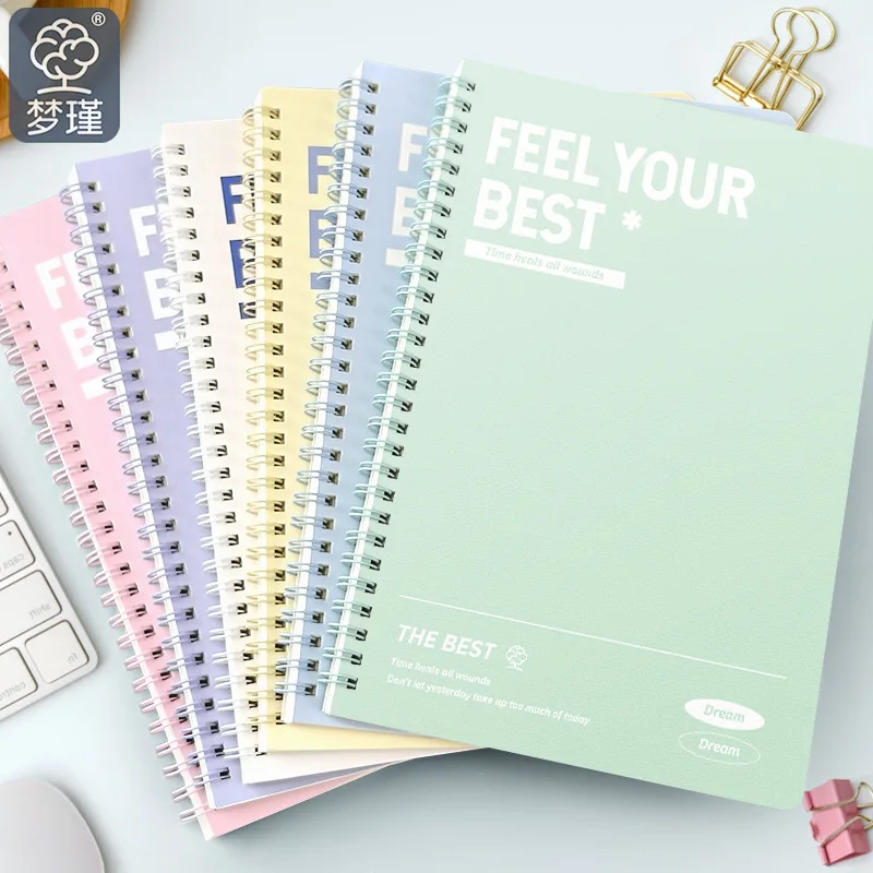 A5 B5 Thickened Spiral Notebooks Perforated Pages Loose-leaf Notebook for Students School Office Stationery Supplies