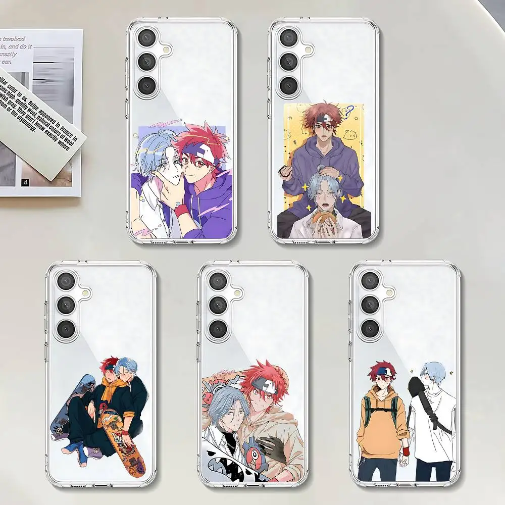 Amine S-SK8 The Infinitys Custodia per telefono trasparente anti-impronte per Samsung Galaxy A52, A12, A51, S24, S23, S22ULTRA, S21 Edge, S20LI