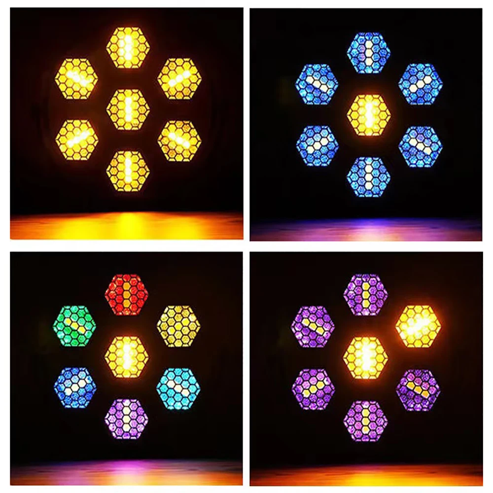 1PCS 200W 126RGBLED strip+Round COB/50W*7 golden LED pixel Background light blinder stage light DJ Disco LED circle retro lights