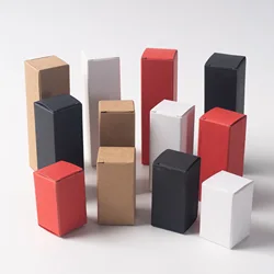 100pcs Red White Black Kraft Paper Lipstick Essential oil Box Dropper Bottle Cosmetics Gift paper Box Mini Cardboard Boxes