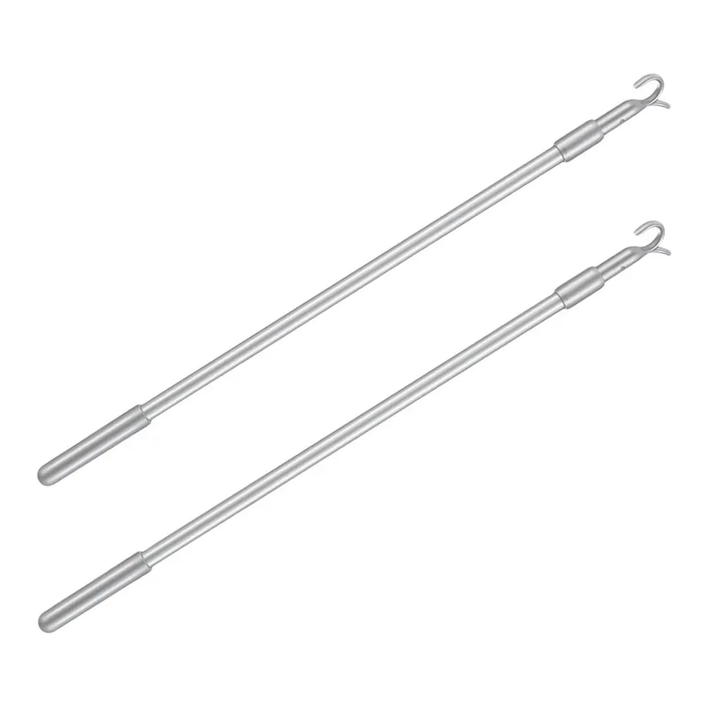 

2pcs Adjustable Telescopic Curtain Rod Aluminum Alloy Extendable Tension Pole For Window Shades No Drilling Space Saving Light