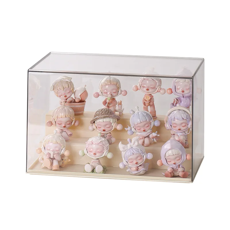 Dustproof Doll Display Case Blind Box Showcase Storage Organizer Acrylic Storage Box for Action Figures Toy Model Collectible