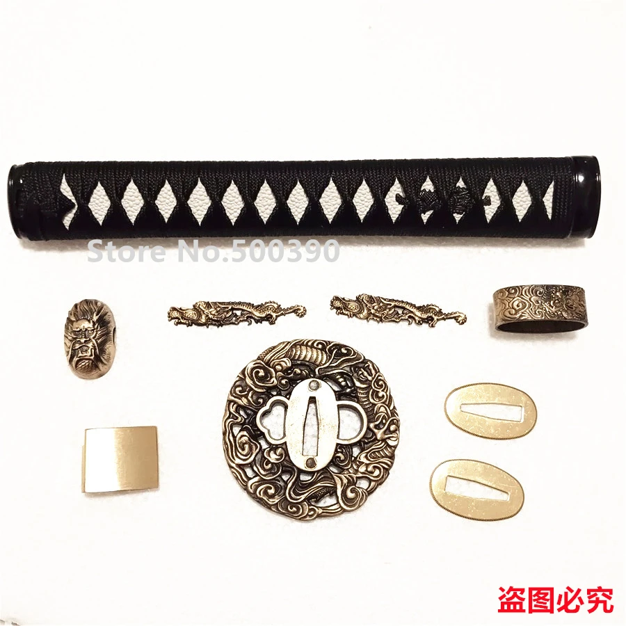 High Quality Handle Tsuka Brass Guard TSUBA MENUKI FUCHI KASHIRA For Japanese Sword Samurai Katana Wakizashi Tanto SEPPA HABAKI