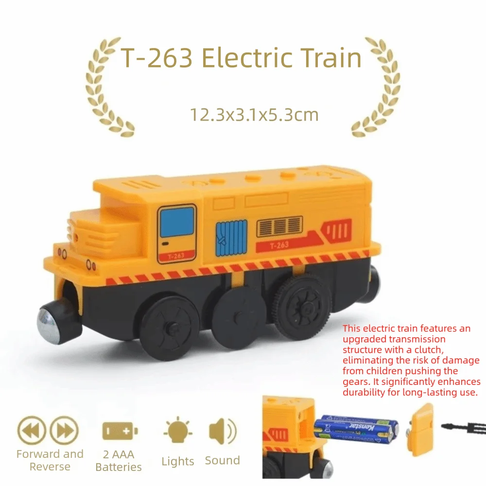 Bloques de Construcción de Trenes, Tren Eléctrico con Luces y Música, Locomotora con Ranura Magnética para Hape LILLABO