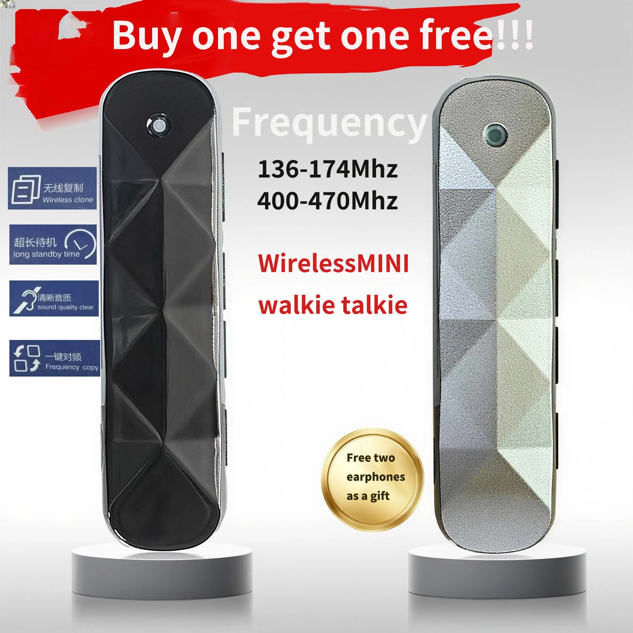 

Рация с лацканами, беспроводная мини-крючок для ушей, миниатюрная и компактная рация для салонов красоты и ресторанов0-5 км