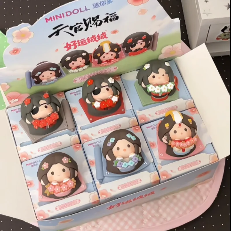 In Stock Minidoll Tian Guan Ci Fu Blind Box Fridge Magnet Flower Series Anime Peripheral Collectible Decorative Gift