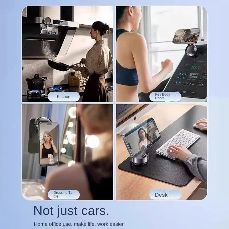 360 °   دوران فراغ مزدوج الوجهين المغناطيسي شفط كأس حامل هاتف السيارة لوحة سيارة خلية المحمول دعم حامل جوّال بلاستيكي قابل للطي