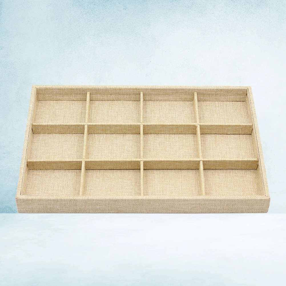

Jewelry Display Rack For Rings Mdf Smooth Jewelry Showcase Holder Durable Organizer Burlap Style Stand Home Store Use