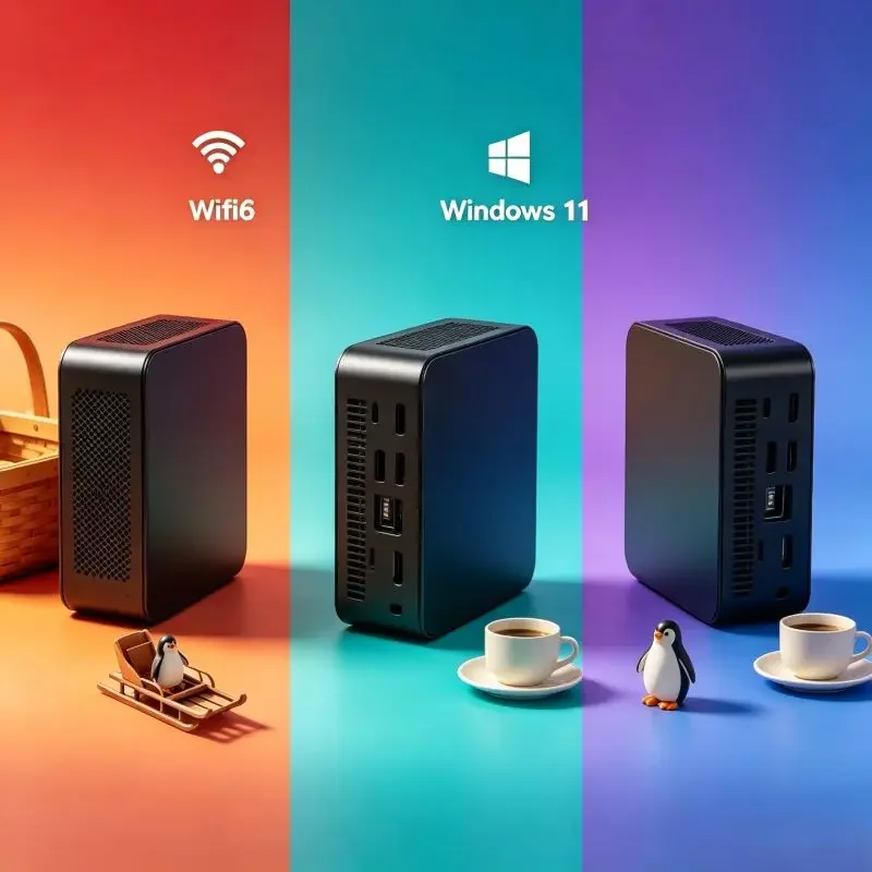 

Minimalist Light Slim Core N95 Low-Energy Mini Pc, 16GB SSD , Windows11, WiFi6, Stunning 4K for Family and Casual Office Use