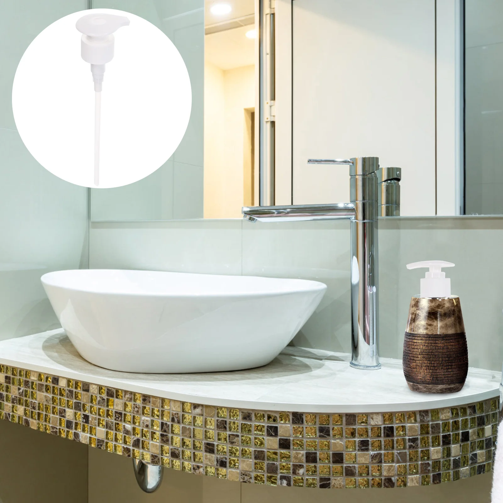 

10pcs Press Pump Head Stainless Steel Spring Glass Ball For Lotion Soap Conditioner Dispenser Replacement Universal