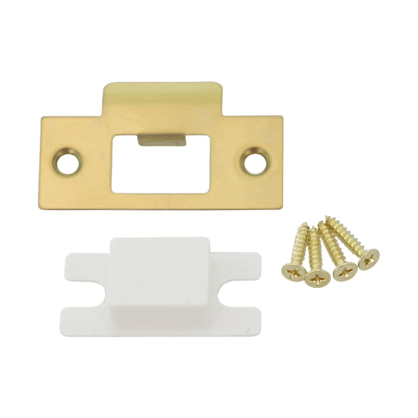 1 Set Door Strike Plate Stainless Steel Door Reinforcement Plate Gold Silver Reinforcing Plate Door Locks Hardware